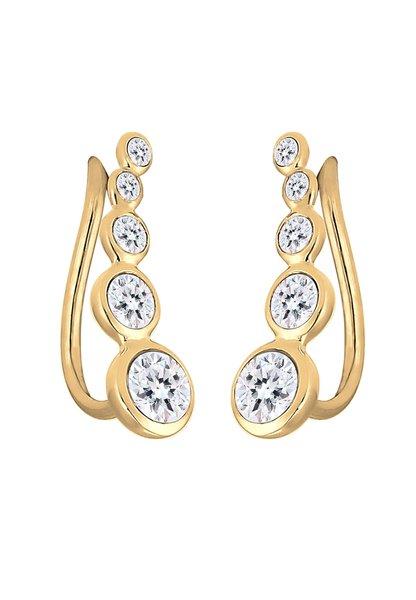 Elli  Boucles d'Oreilles Earclimber Avec Cristaux 