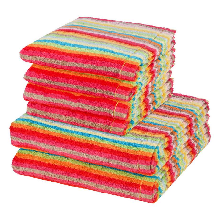 6er Pack Lifestyle - 4 X Handtuch 2 X Duschtuch im Set