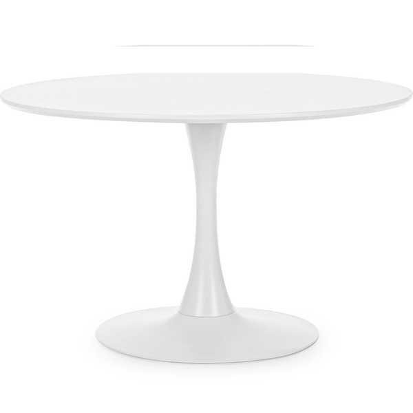 mutoni home Table à manger Bloom blanche ronde 120  
