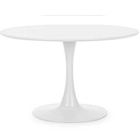 mutoni home Table à manger Bloom blanche ronde 120  
