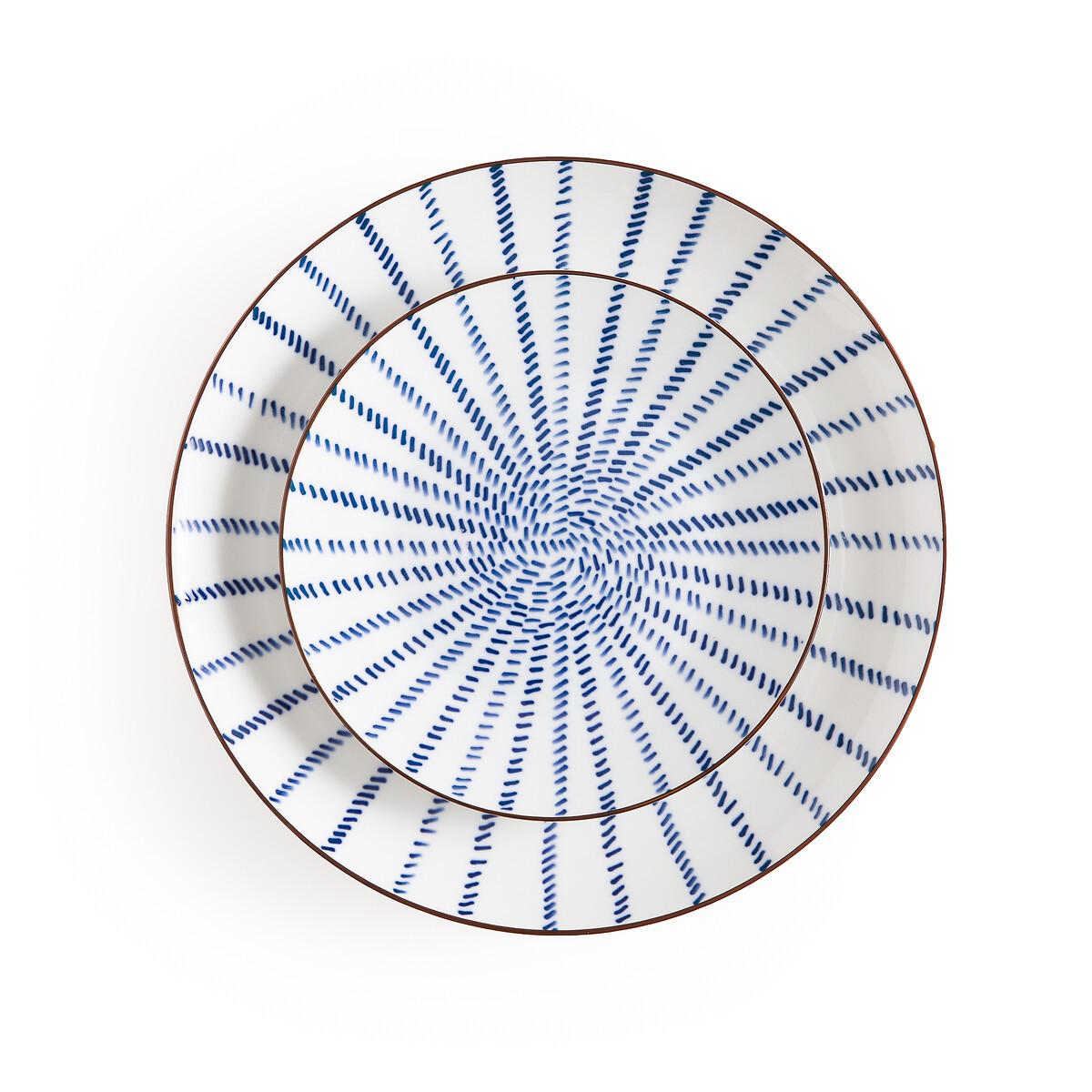 La Redoute Intérieurs 4er-Set Dessertteller Bowlia mit Strahlendekor  