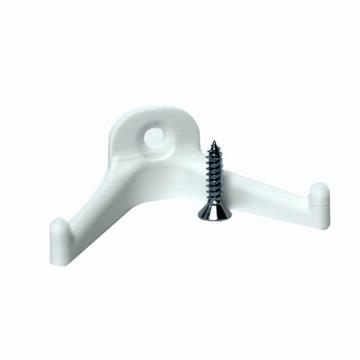 Gancio a vite in vinile - Bianco
