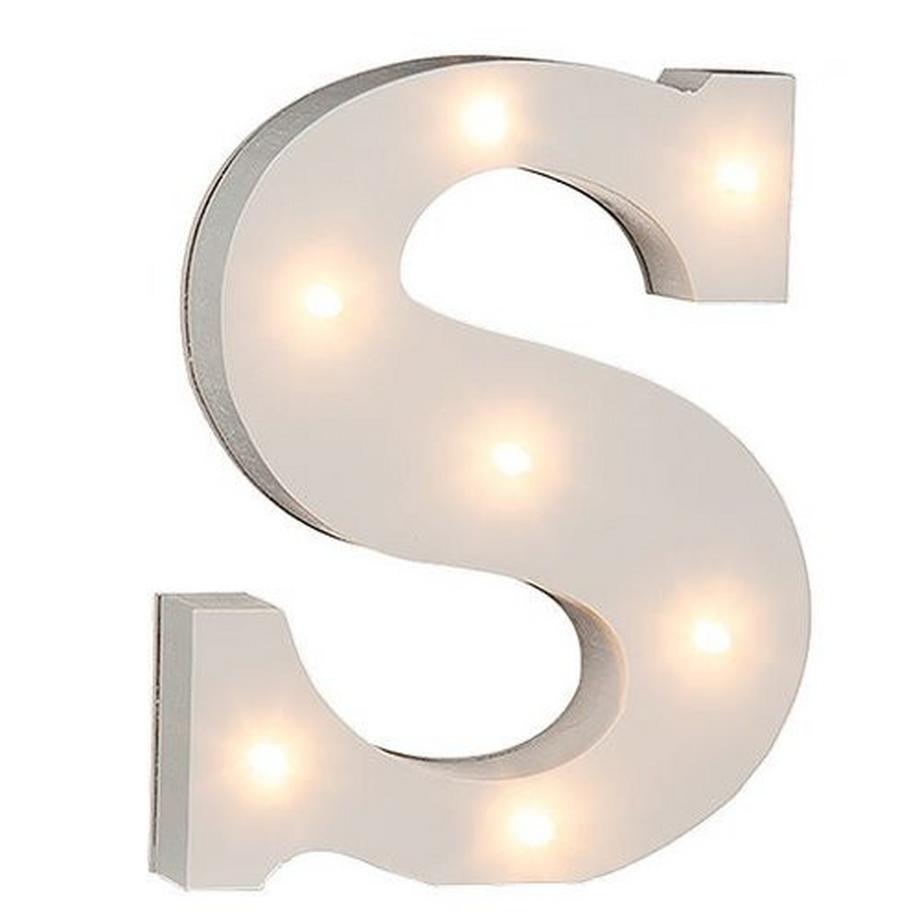 Lettres en bois lumineuses LED "S"