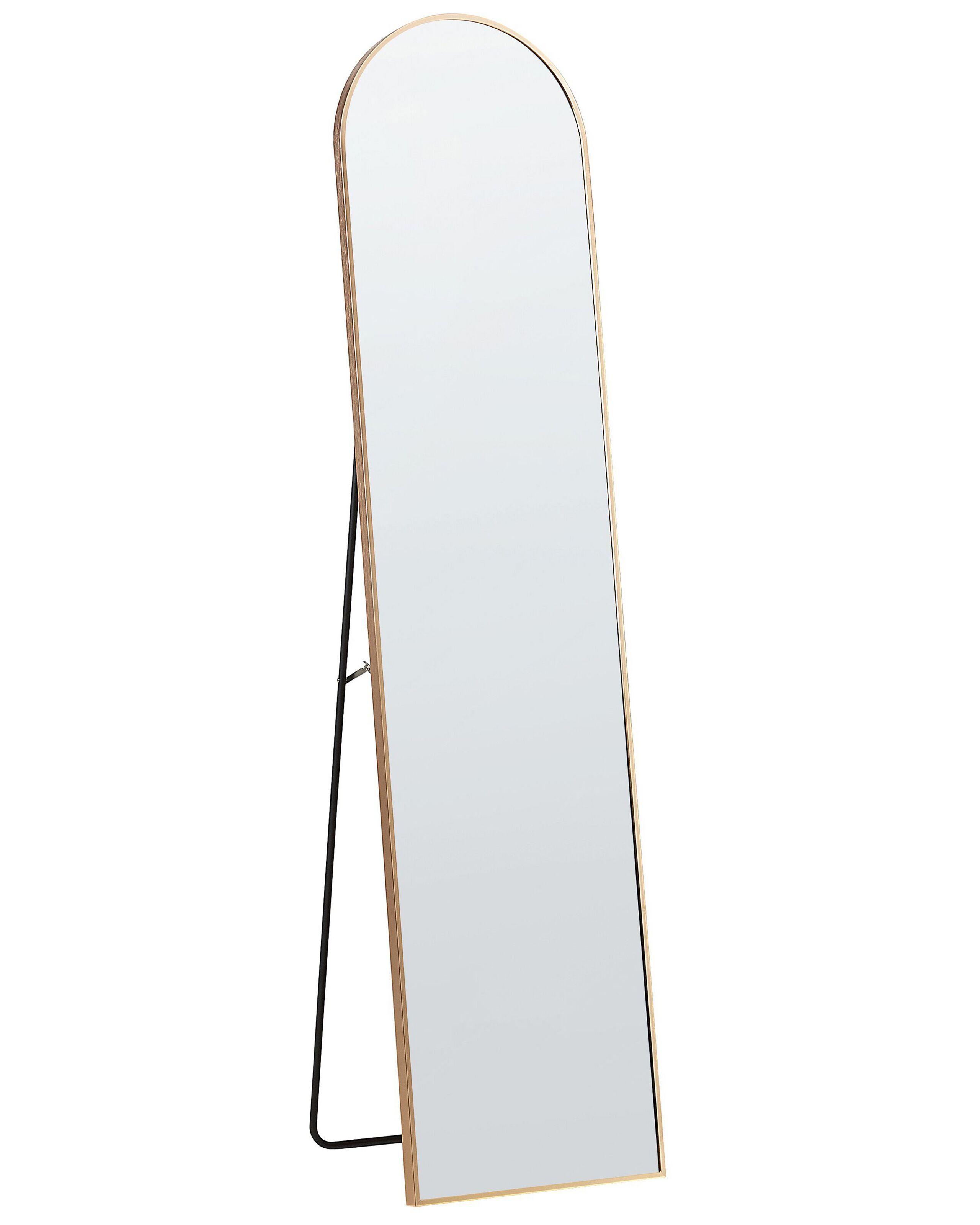 Beliani Miroir sur pied en Aluminium BAGNOLET  