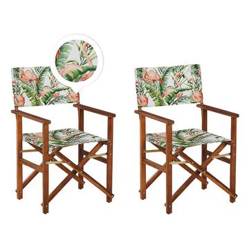 Lot de 2 chaises de jardin en Polyester Moderne CINE