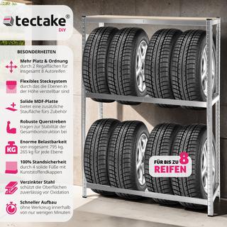 Tectake Reifenregal für bis zu 8 Reifen  
