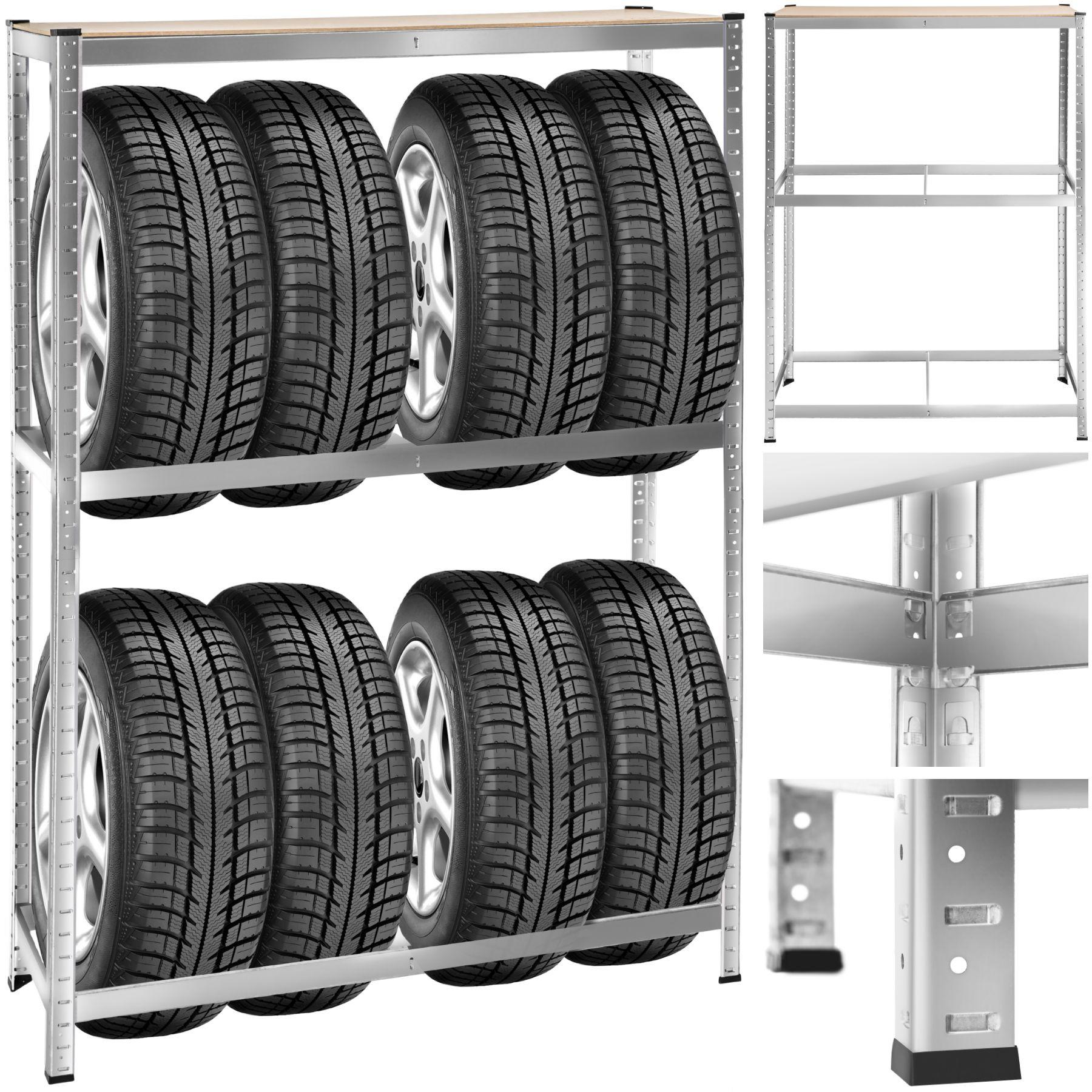 Tectake scaffale per pneumatici, fino a 8 pneumatici  