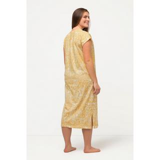 Ulla Popken Camicia da notte stampata girocollo cotone biologico  