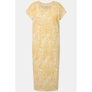 Ulla Popken Camicia da notte stampata girocollo cotone biologico  