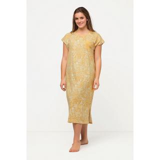 Ulla Popken Camicia da notte stampata girocollo cotone biologico  