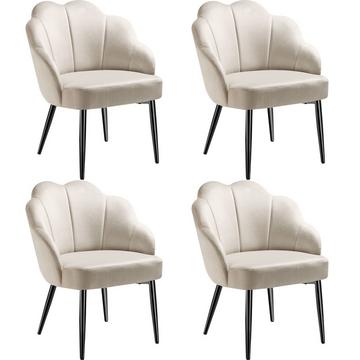 Fauteuil cocktail HELLEN rembourré avec revêtement en velours