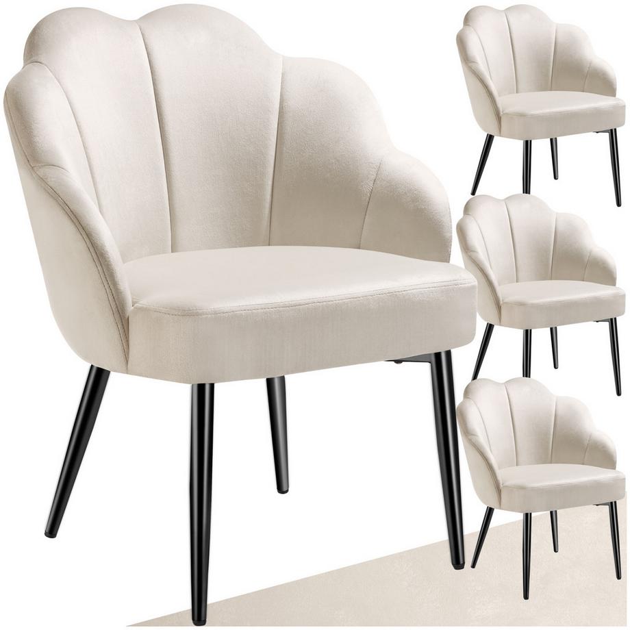 Fauteuil cocktail HELLEN rembourré en velours