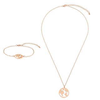 Heideman  Set Weltkarte goldfarbend 