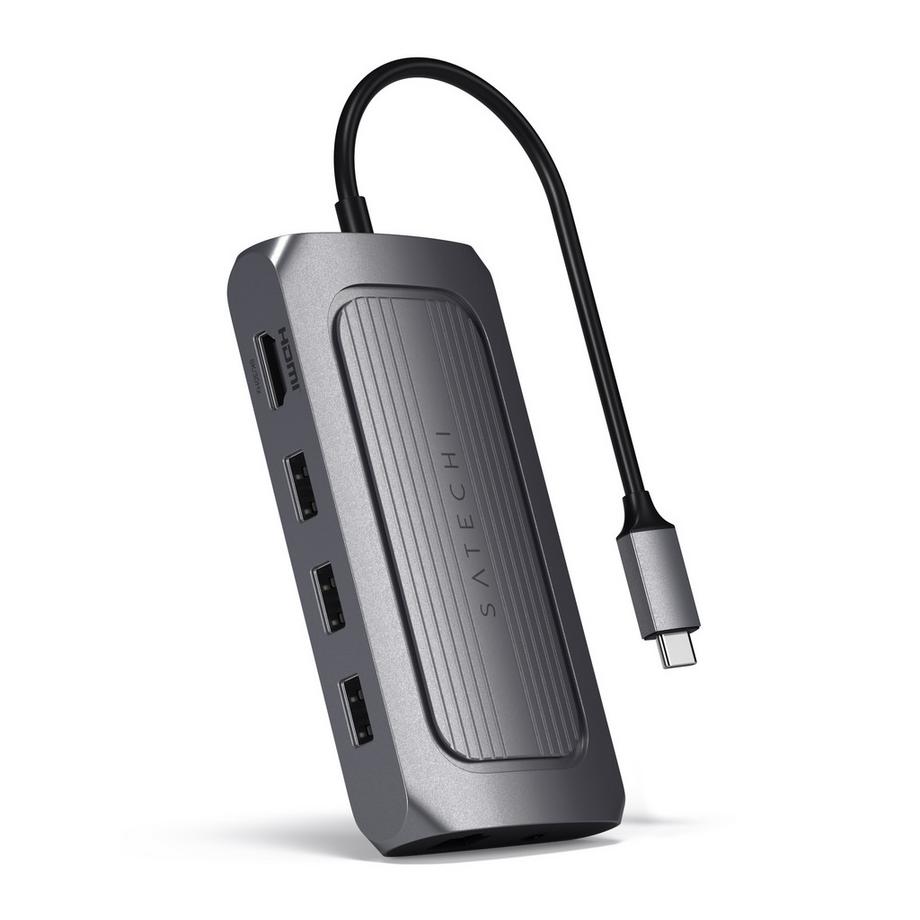 SATECHI  USB-C Alu Multiport Hub mit 8K HDMI 