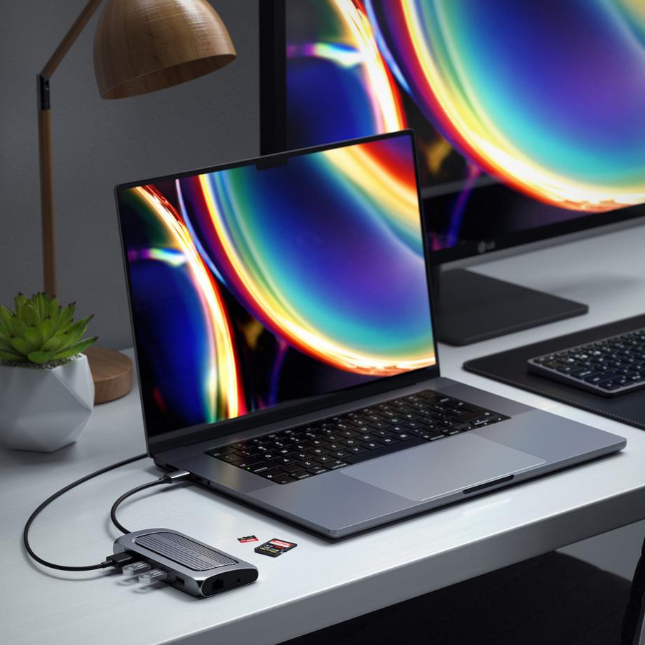 SATECHI  USB-C Alu Multiport Hub mit 8K HDMI 