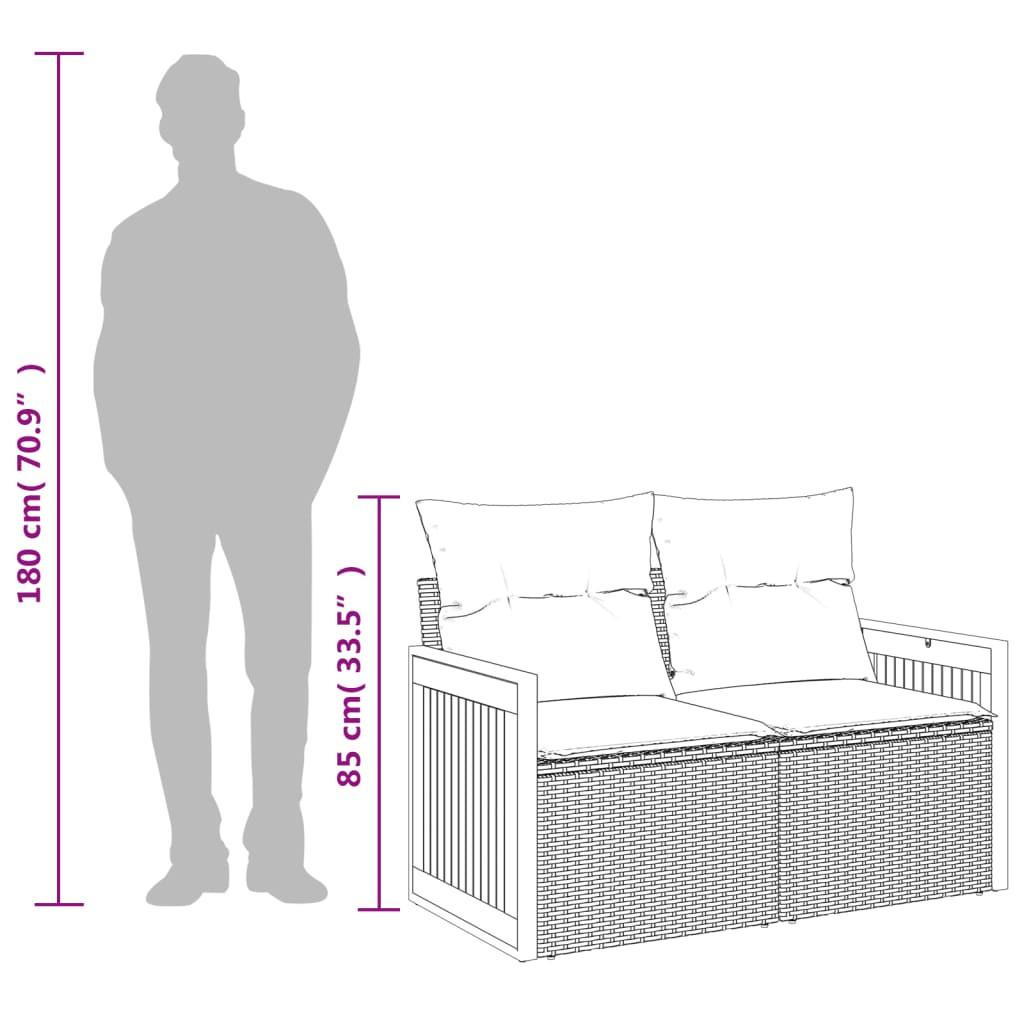 VidaXL Canapé de jardin rotin synthétique  