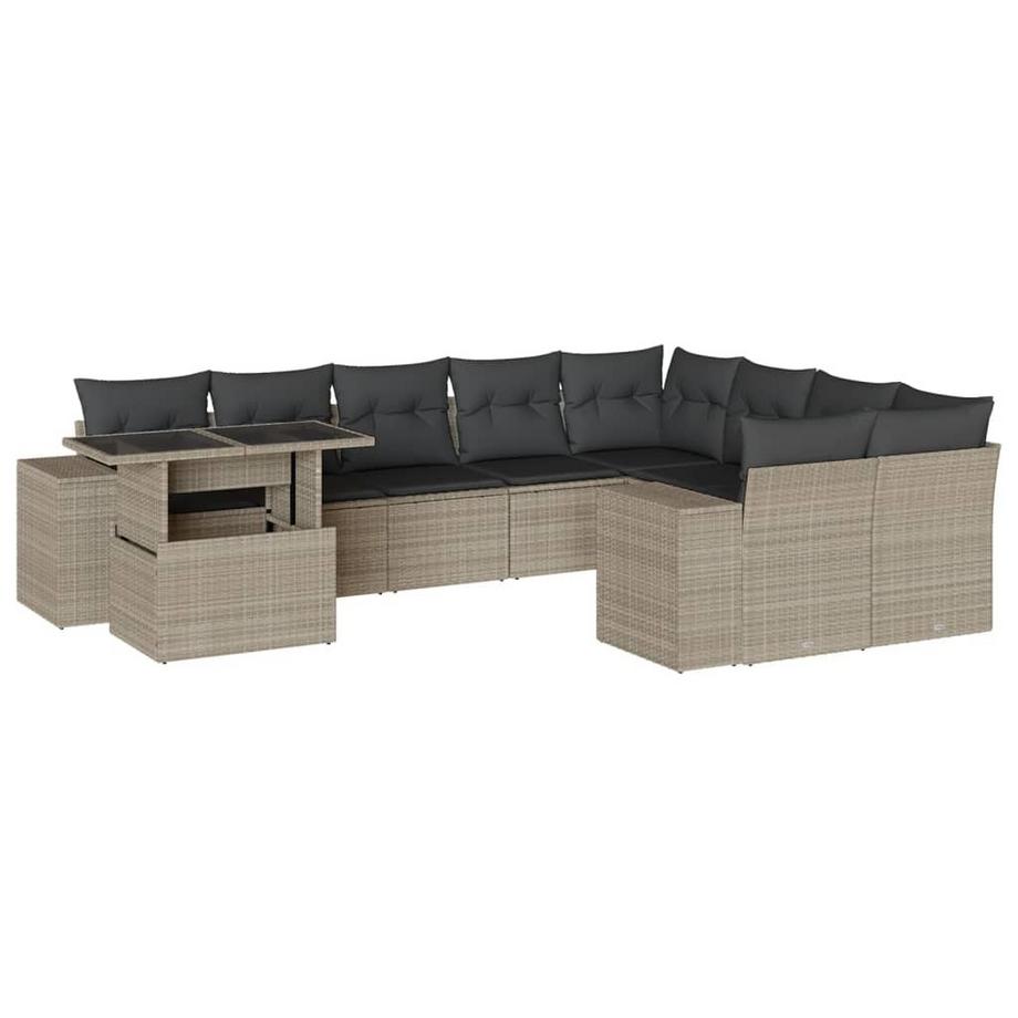 set divano da giardino Polirattan