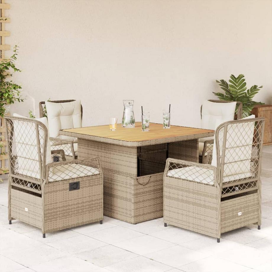 VidaXL set da pranzo da giardino Polirattan  