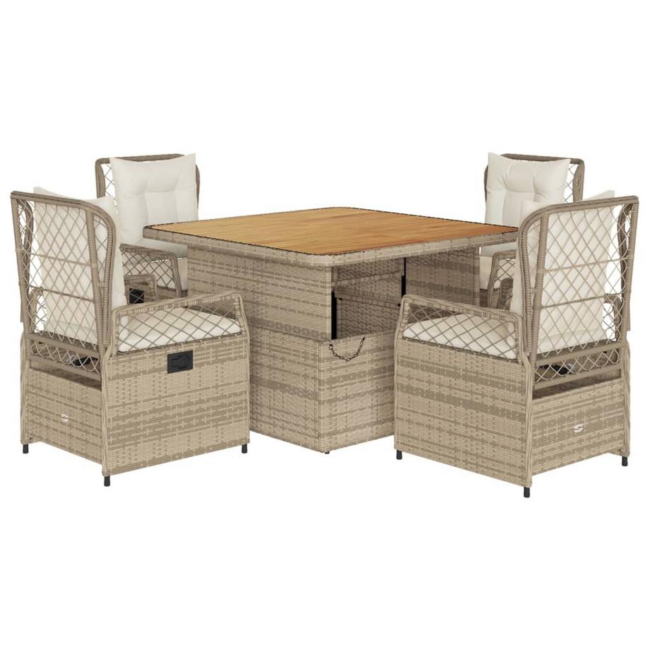 set da pranzo da giardino Polirattan