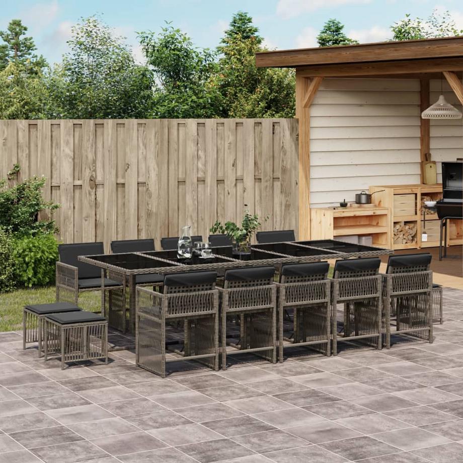 VidaXL set da pranzo da giardino Polirattan  