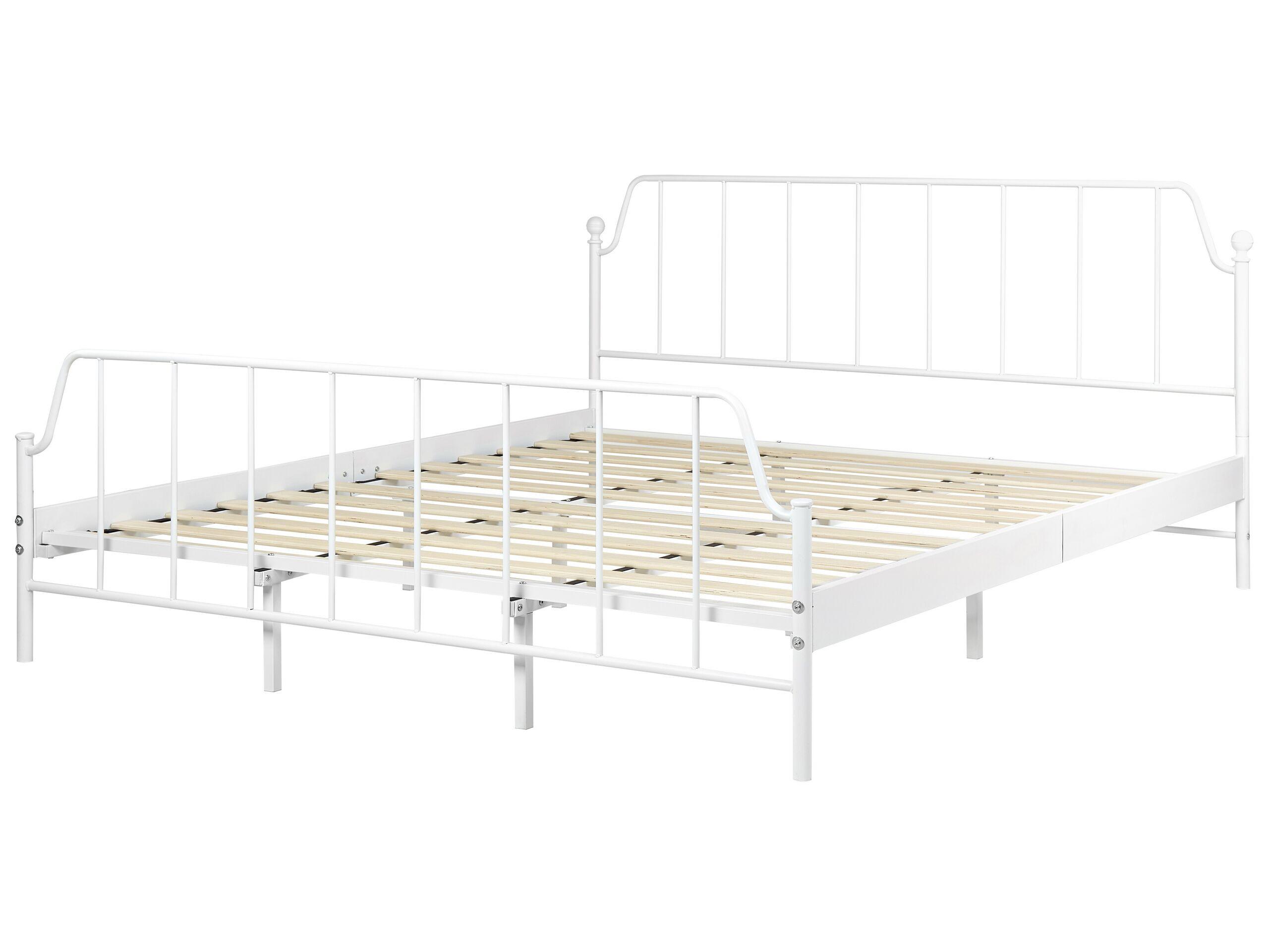 Beliani Lit avec sommier en Métal MAURESSAC  