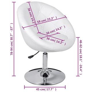 VidaXL Tabouret de bar cuir artificiel  