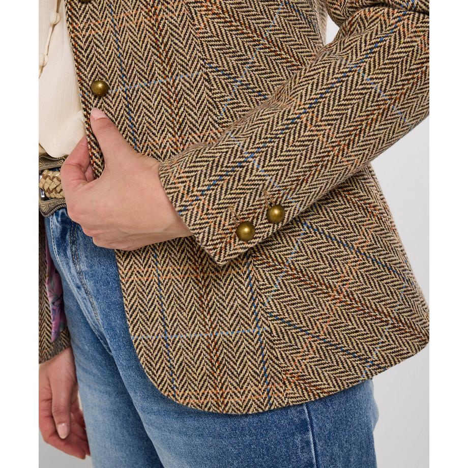 Joe Browns Einreihige Tweedjacke mit Kontrastkragen  