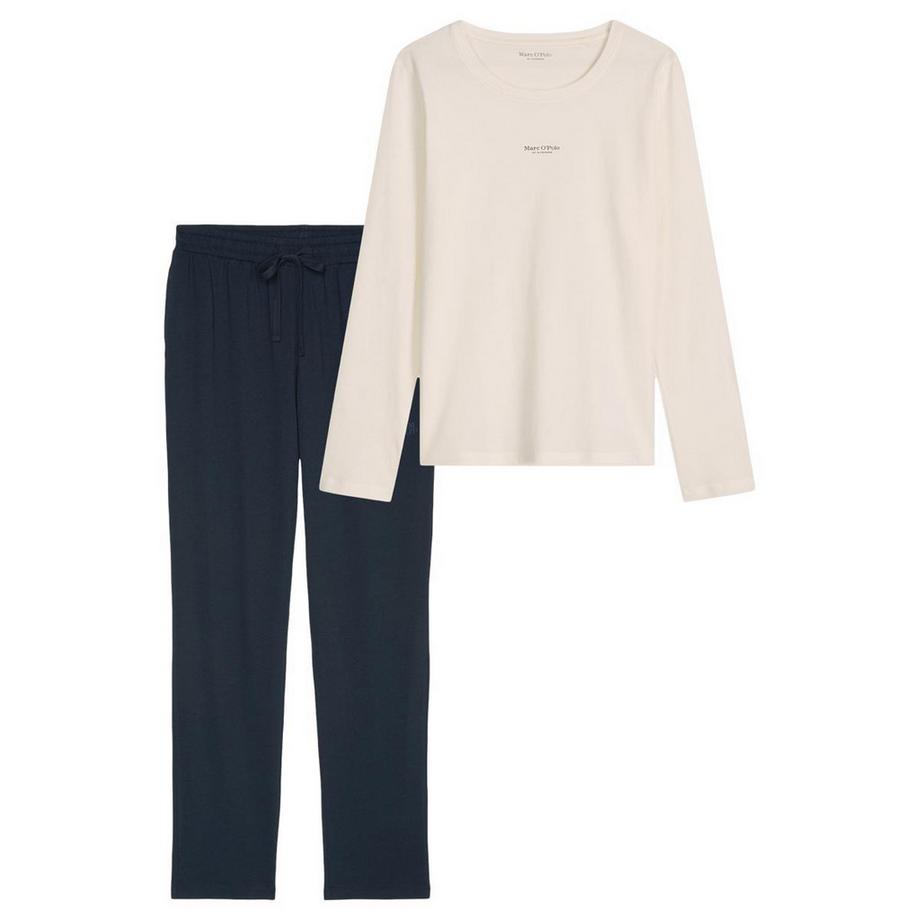 Marc O'Polo Pyjama en coton avec haut à manches longues et pantalon long  