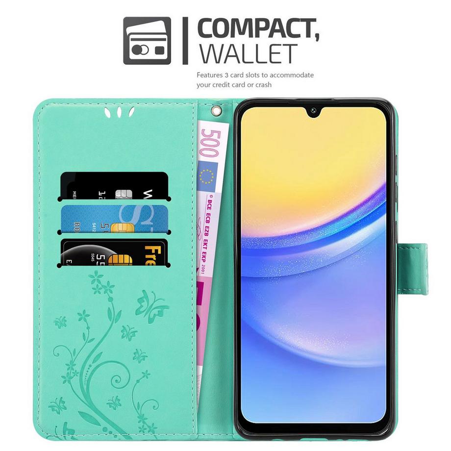 Cadorabo  Coque pour Samsung Galaxy A16 fleurs etui 