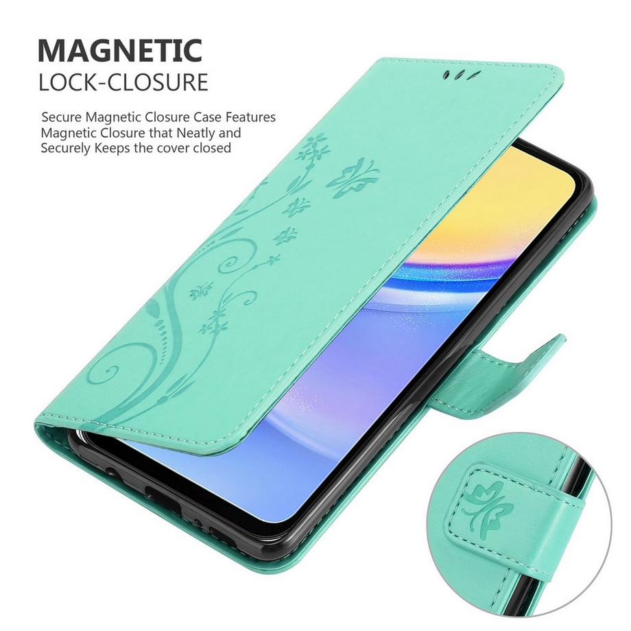 Cadorabo  Coque pour Samsung Galaxy A16 fleurs etui 