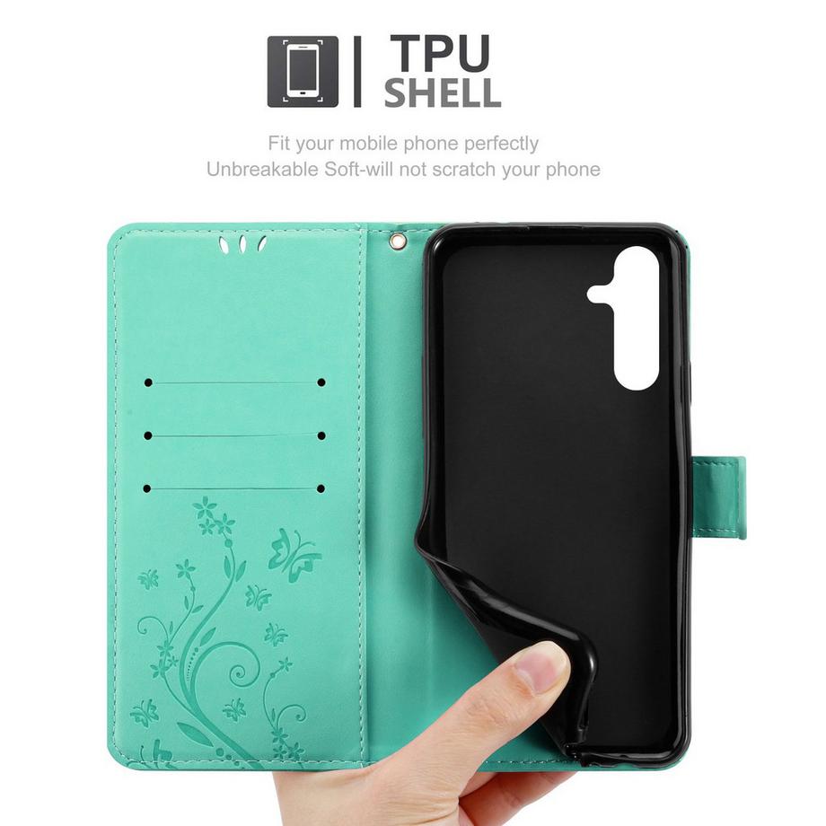 Cadorabo  Coque pour Samsung Galaxy A16 fleurs etui 