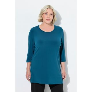 Ulla Popken T-shirt long Polka Dot Col Rond Manches 3/4  