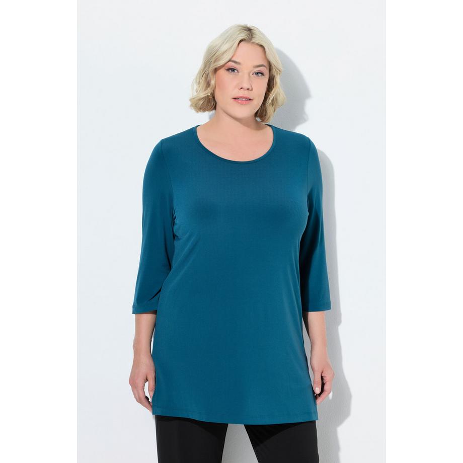 Ulla Popken Maglia lunga Polka Dot Scollo Rotondo Maniche 3/4  