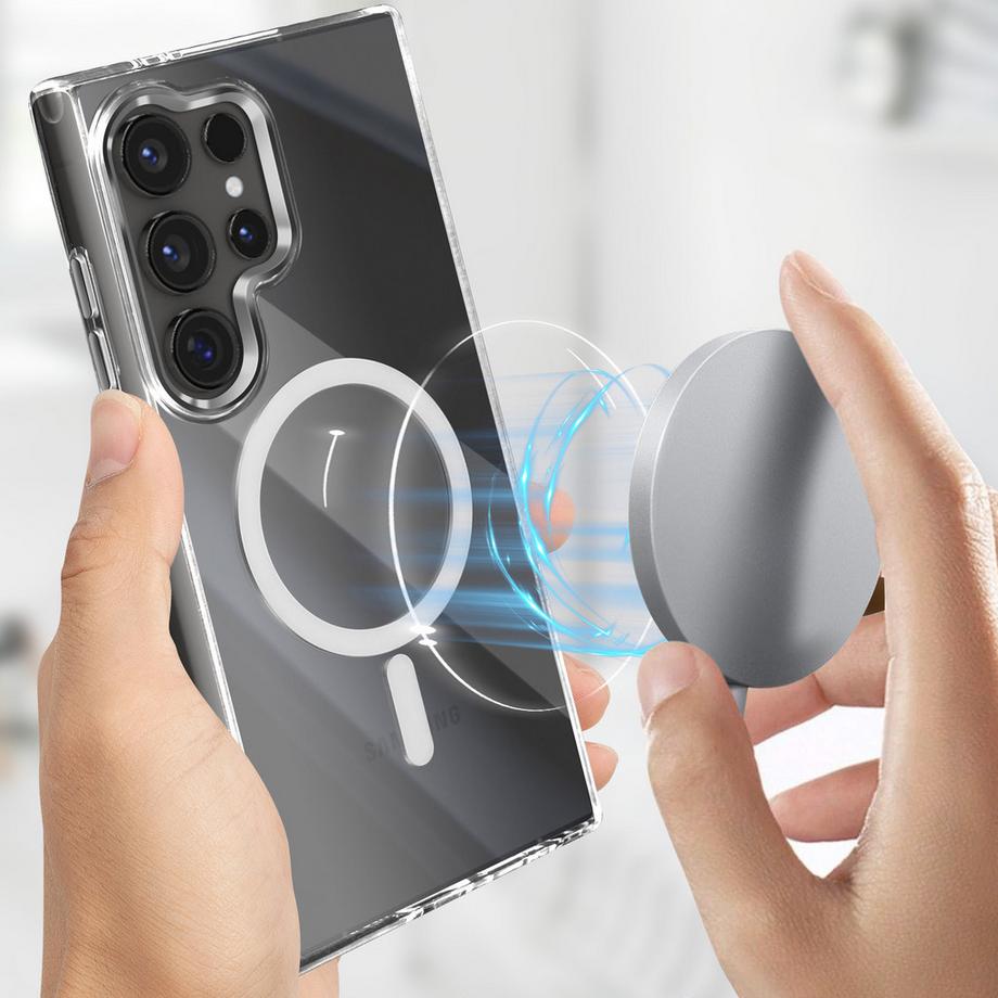 Avizar  Cover Galaxy S24 Ultra bordo argento 