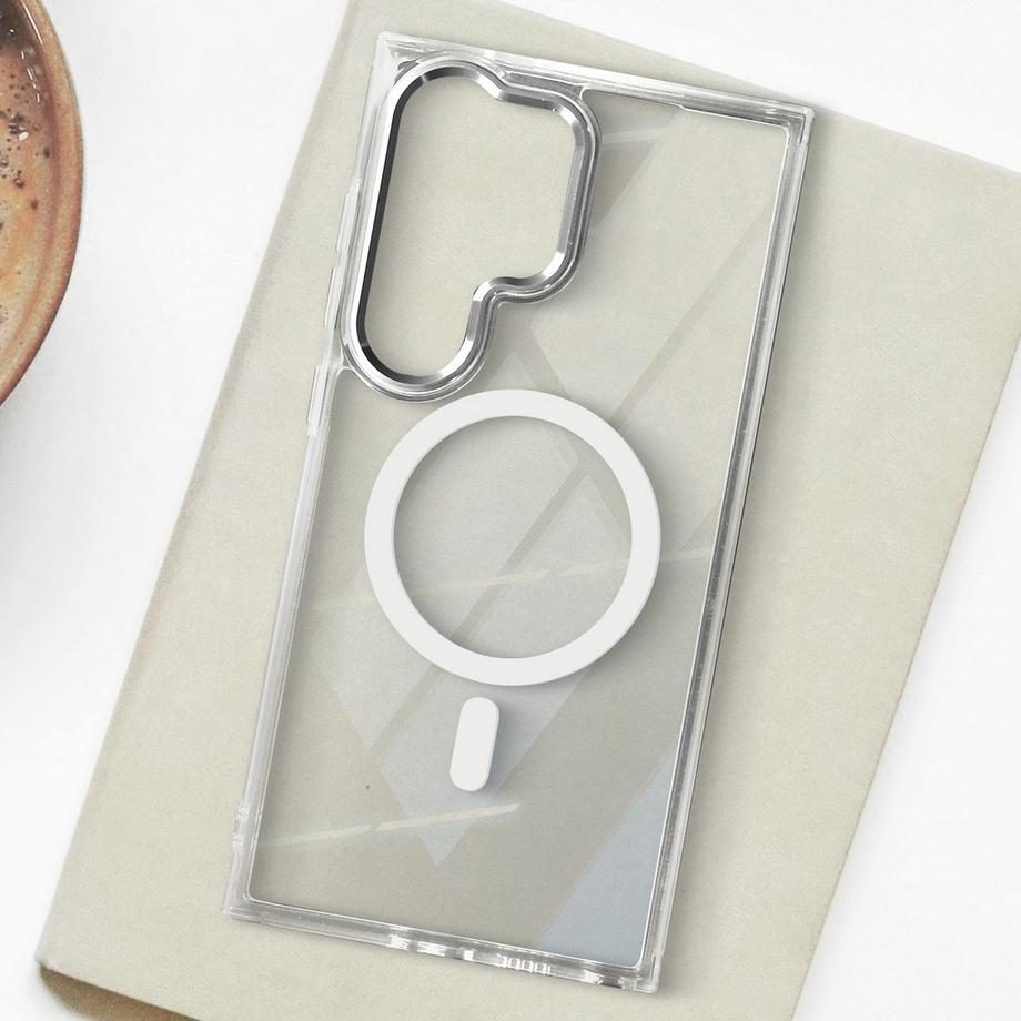 Avizar  Cover Galaxy S24 Ultra bordo argento 