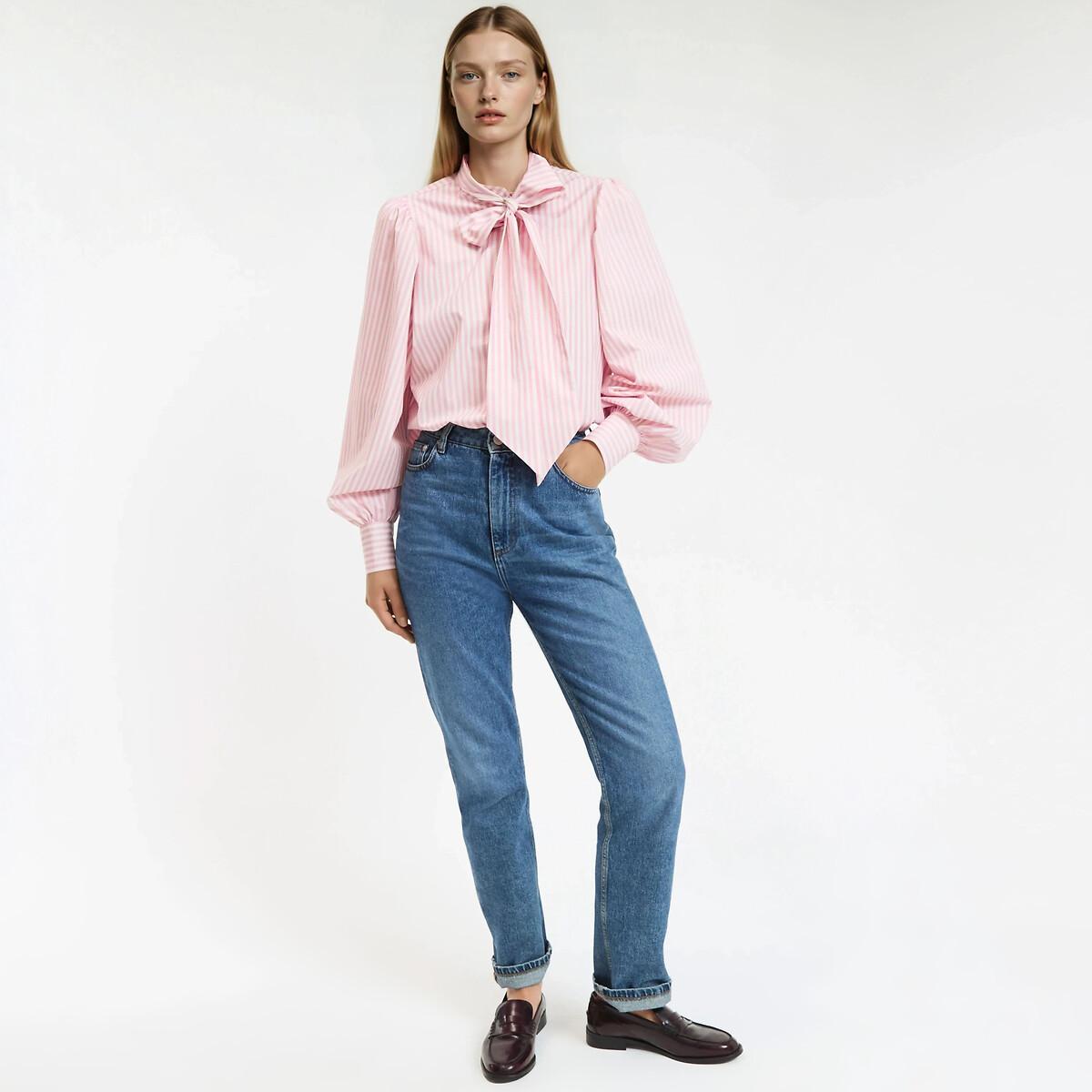 La Redoute Collections Camicia Lavallière a Righe Maniche Lunghe  