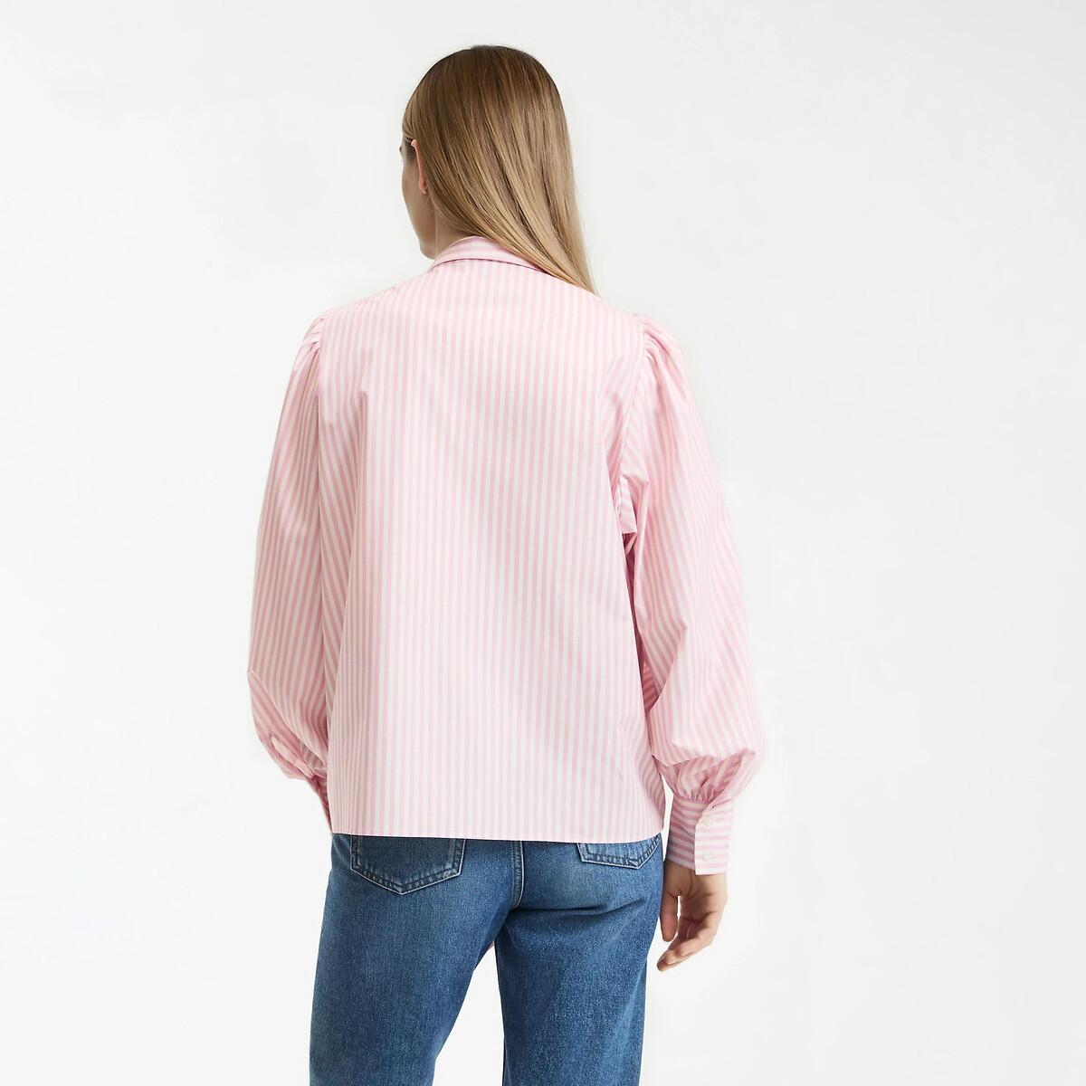 La Redoute Collections Camicia Lavallière a Righe Maniche Lunghe  