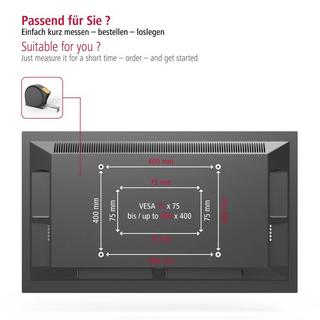 hama  TV-Wandhalterung, schwenkbar, neigbar, ausziehbar, 165 cm (65″) bis 25 kg 