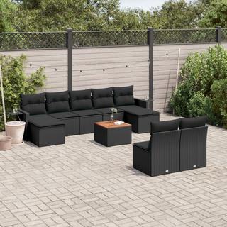 VidaXL set divano da giardino Polirattan  