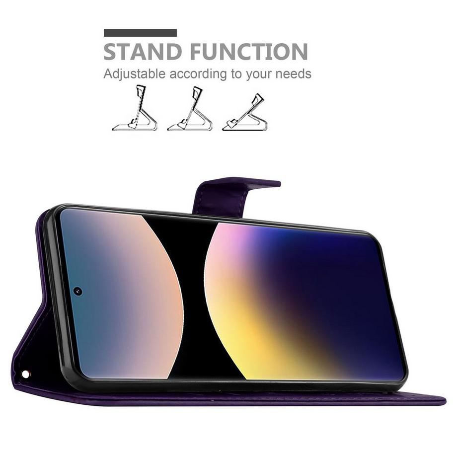 Cadorabo  Coque pour Xiaomi RedMi Note 14 Pro 4G fleurs etui 