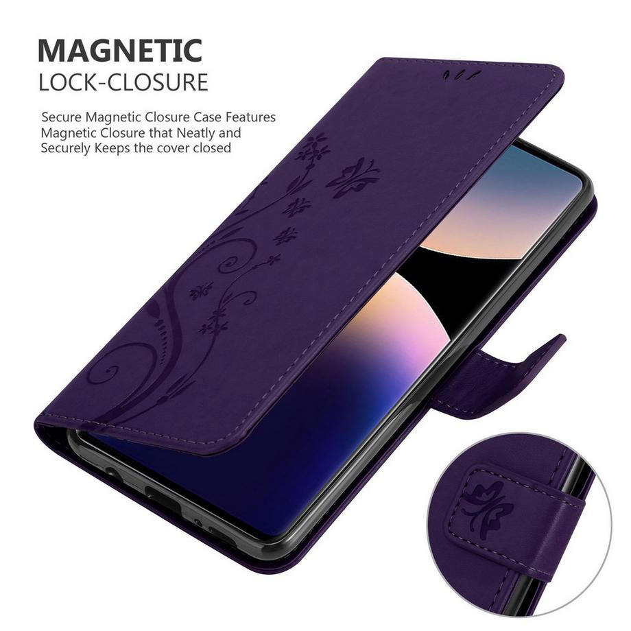 Cadorabo  Coque pour Xiaomi RedMi Note 14 Pro 4G fleurs etui 
