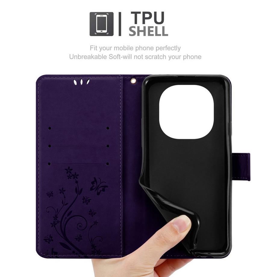 Cadorabo  Coque pour Xiaomi RedMi Note 14 Pro 4G fleurs etui 