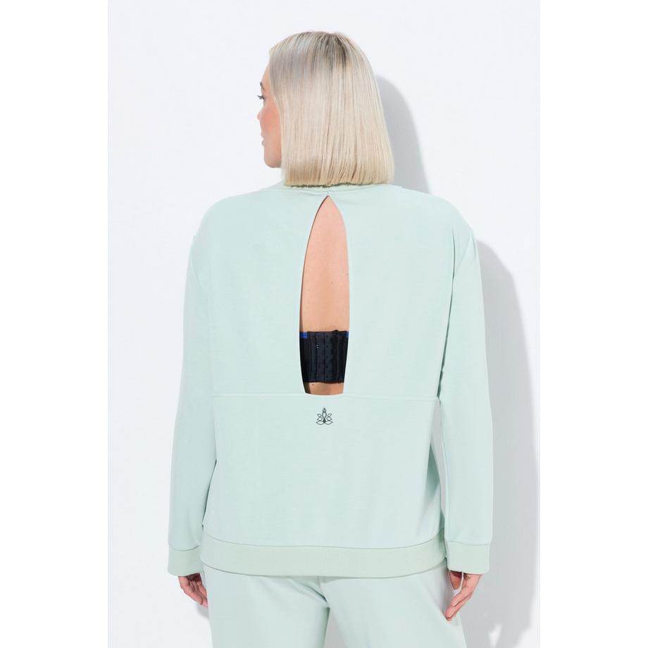 Ulla Popken Felpa yoga Boxy Cut-Out Collo Alto  
