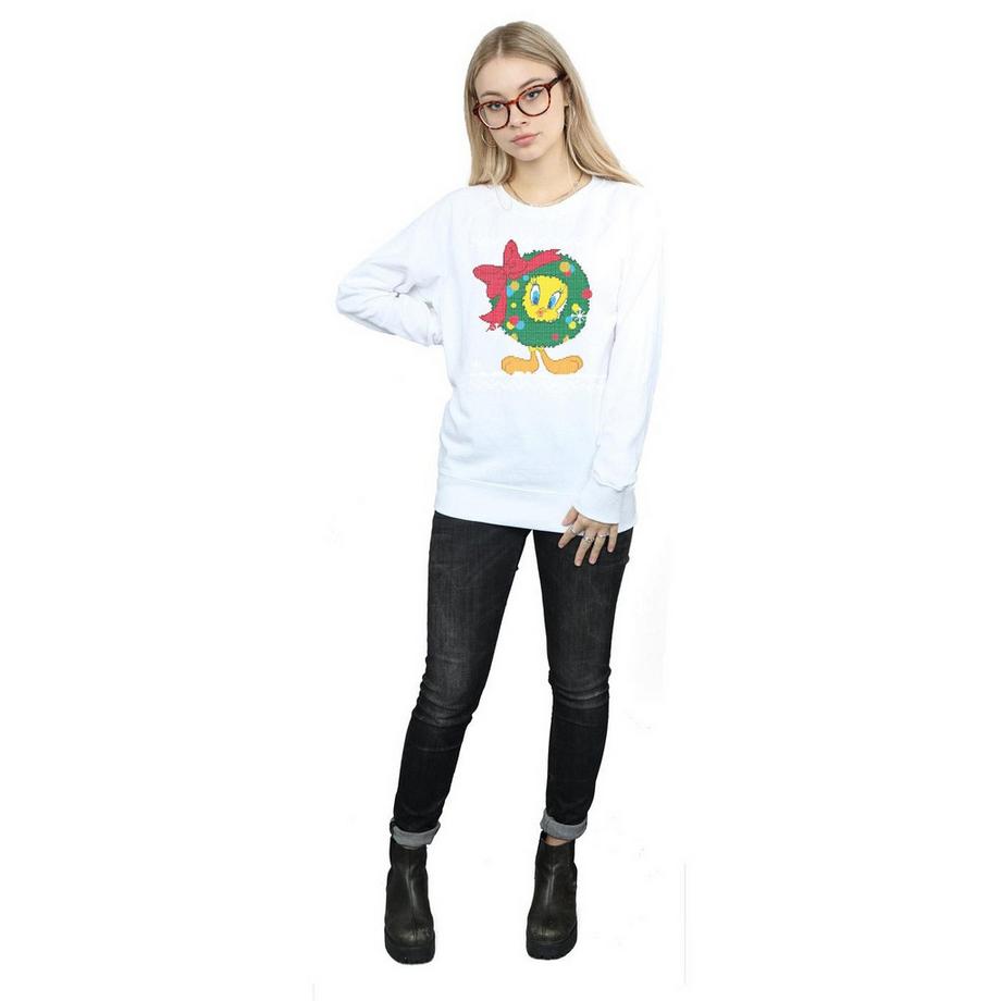 LOONEY TUNES Tweety Pie Christmas Fair Isle Sweatshirt  
