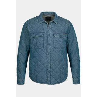 JP1880  Hemd, Stepp-Overshirt, Denim, Vintage Look, Kentkragen 