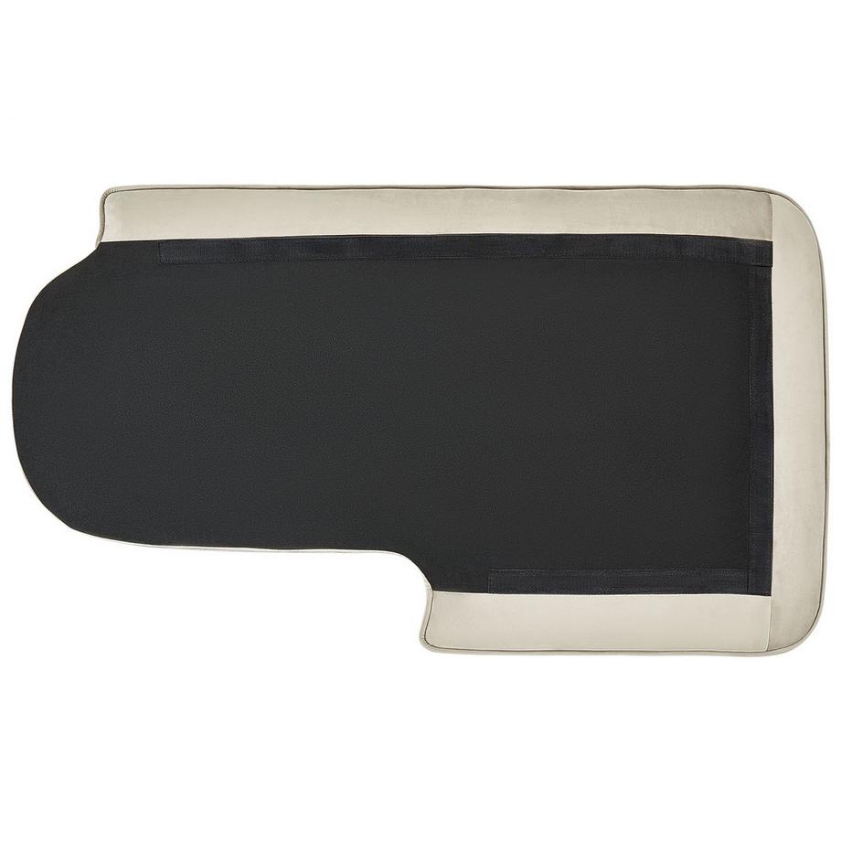 Beliani Chaise longue côté gauche en Velours Glamour ALLIER  