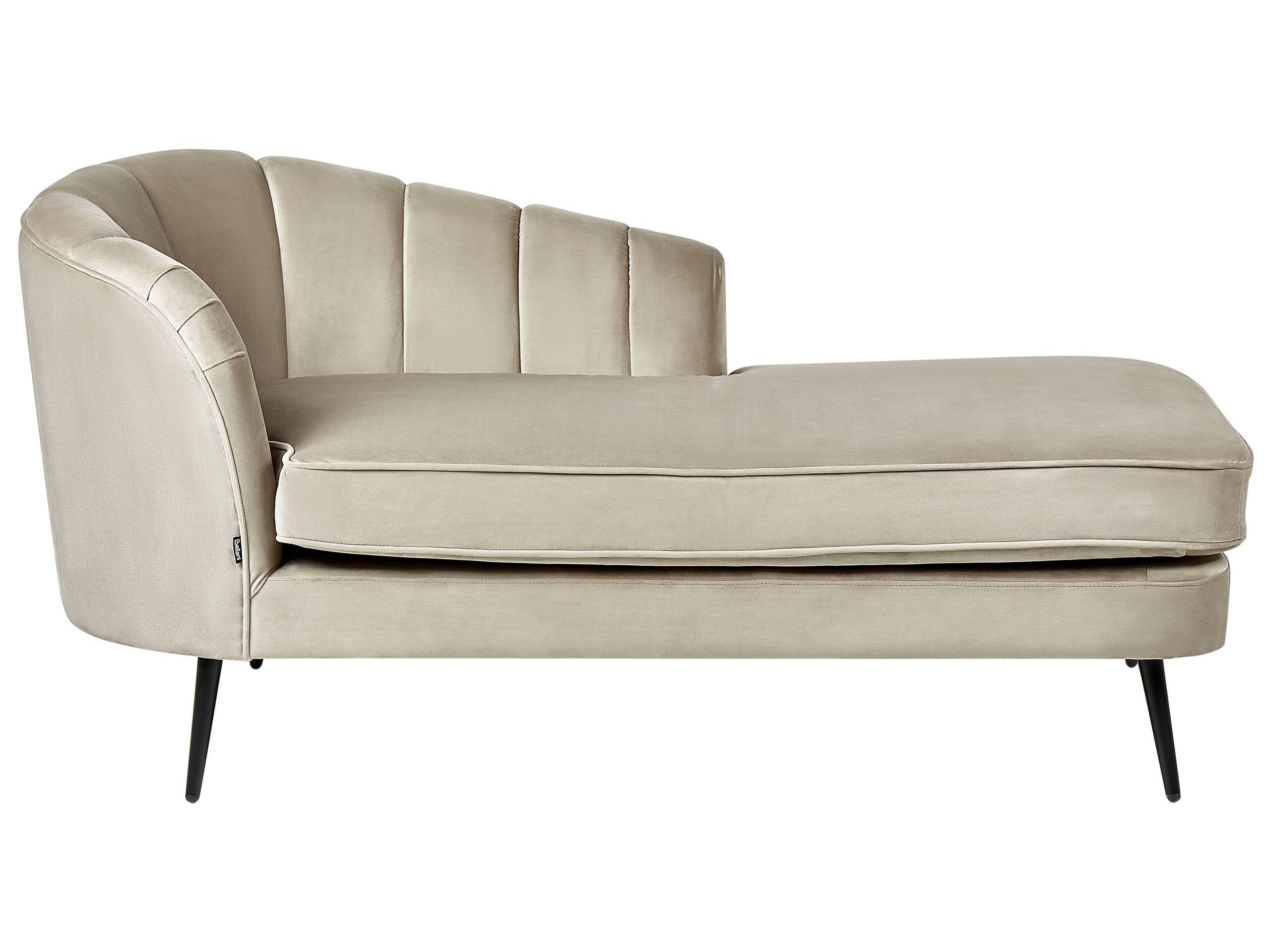 Beliani Chaise longue en Velours Glamour ALLIER  