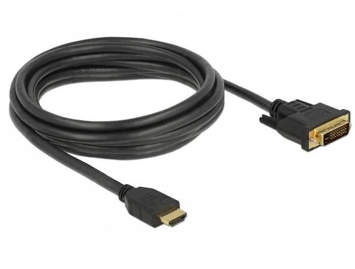 DeLock  DeLOCK 85655 câble vidéo et adaptateur 3 m HDMI Type A (Standard) DVI Noir 