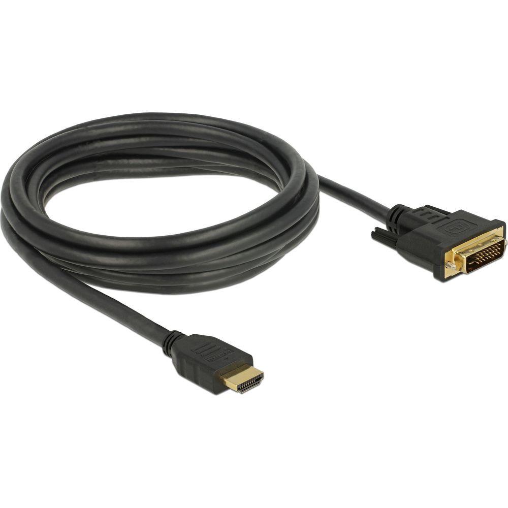 DeLock  DeLOCK 85655 cavo e adattatore video 3 m HDMI tipo A (Standard) DVI Nero 