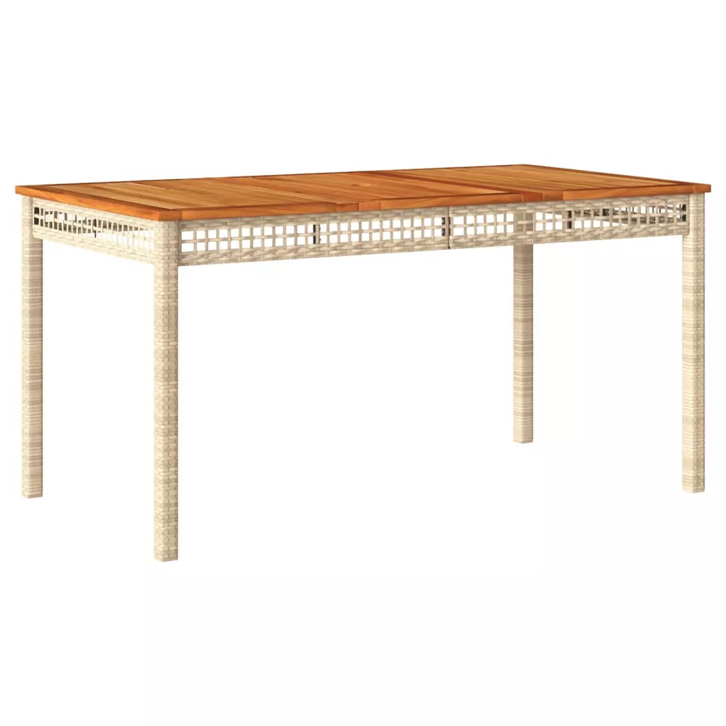 VidaXL - Table de jardin rotin synthétique, One Size, Beige
